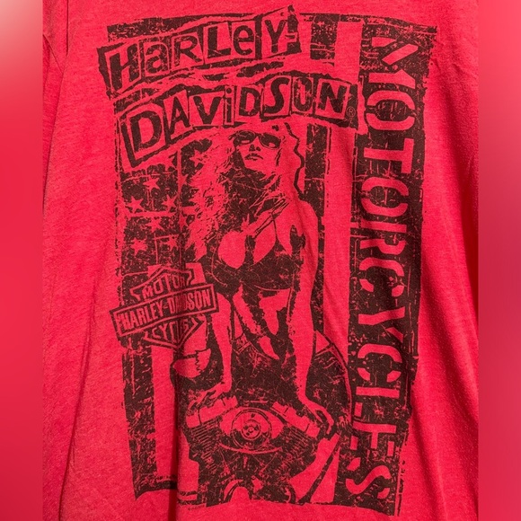 Harley-Davidson Stutsman Jamistown ND Bravado XL Hot Bikini Biker Chick Red - Picture 9 of 10